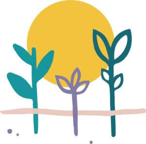 TWI logo image of a sun background and three growing plants
